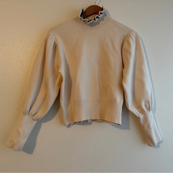 EUC Sandro Ridane Crochet collar Sweatshirt - Picture 3 of 11